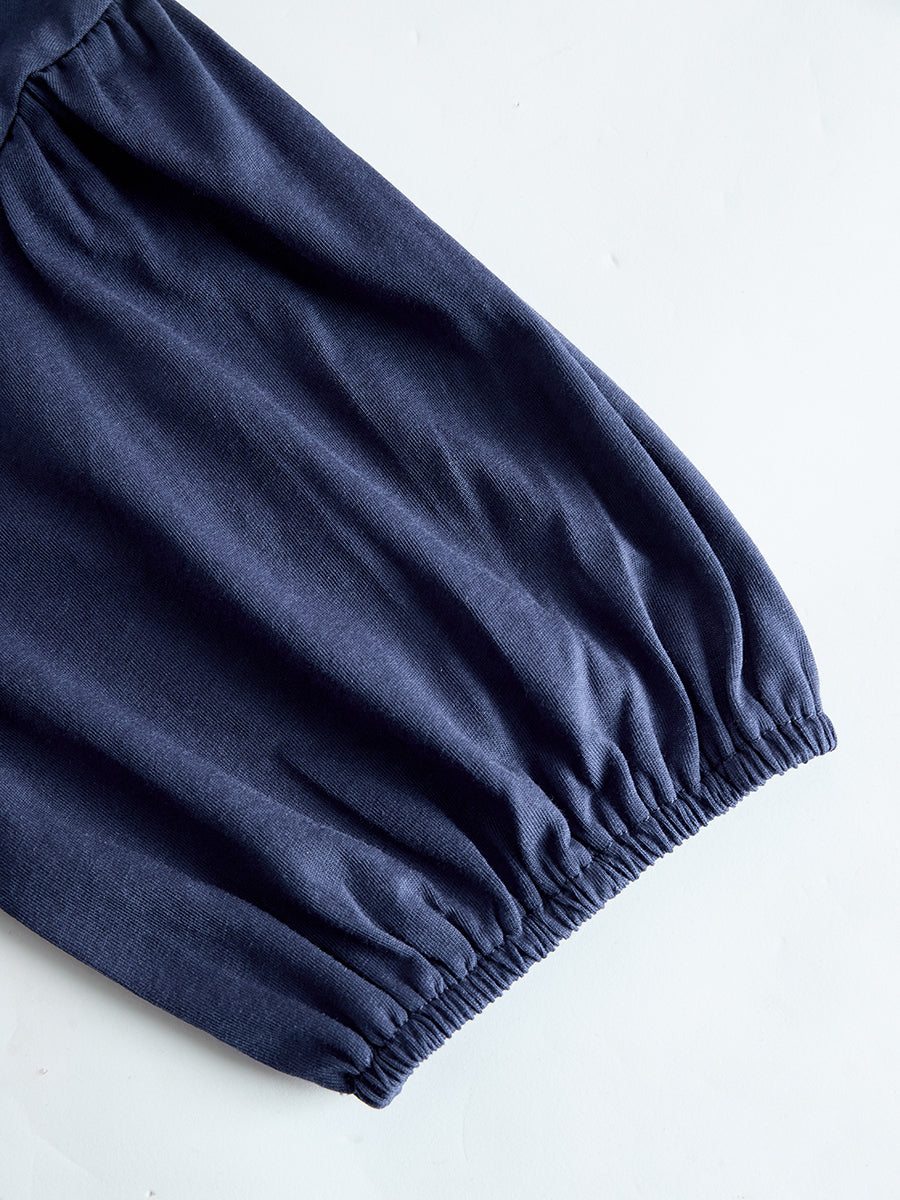 Nautical Off-the-shoulder Top And Striped Chiffon Slit Skirt Set