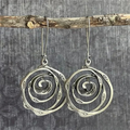 Labyrinth silver earrings