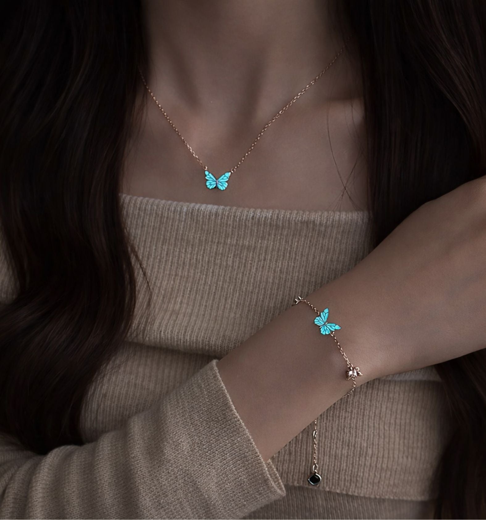 Glow-in-the-Dark Butterfly Bracelet
