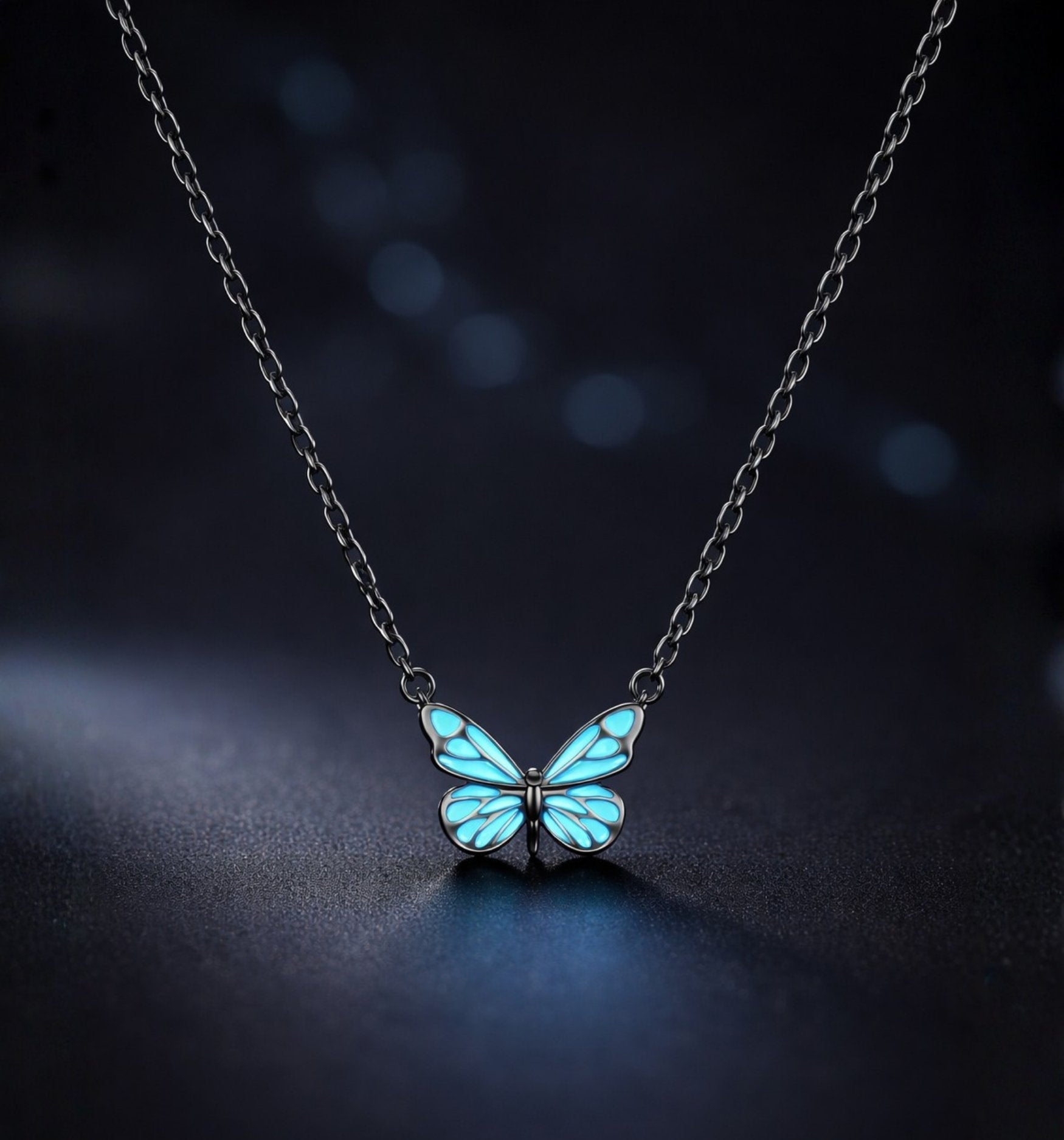 Glowing Butterfly Necklace