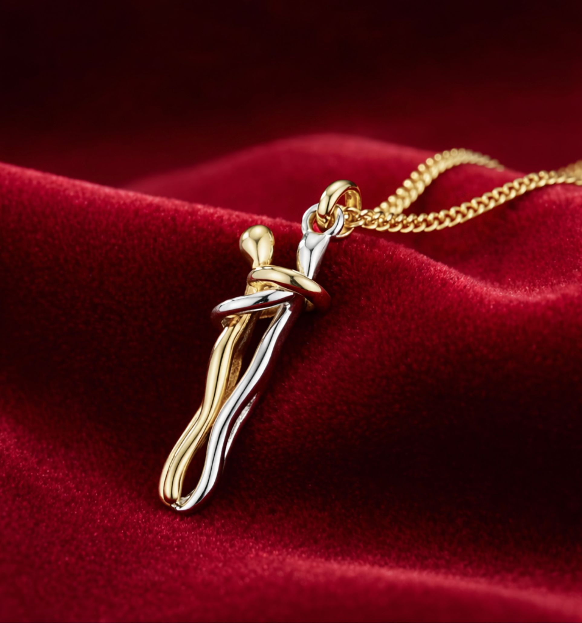 Couple Hug Necklace