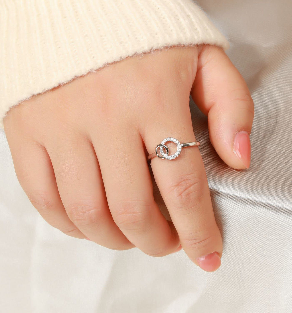 Mother Daughter Infinity Ring