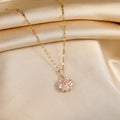 Collier Sakura Rose Romantique in Stainless Steel