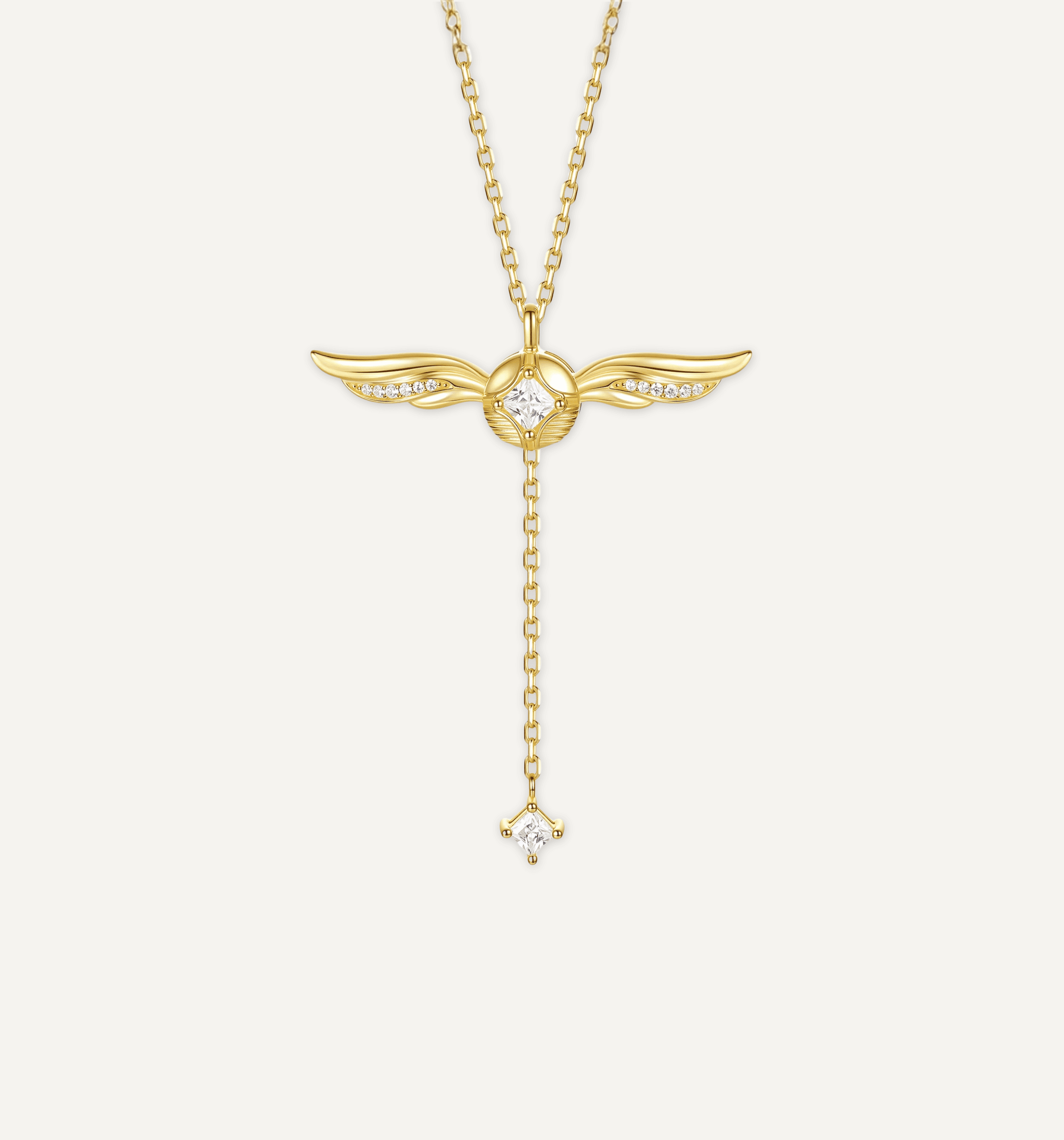 Golden Celestial Wing Necklace
