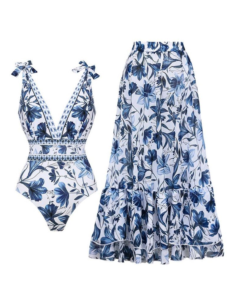 Bloom Set – Swimsuit with Long Skirt