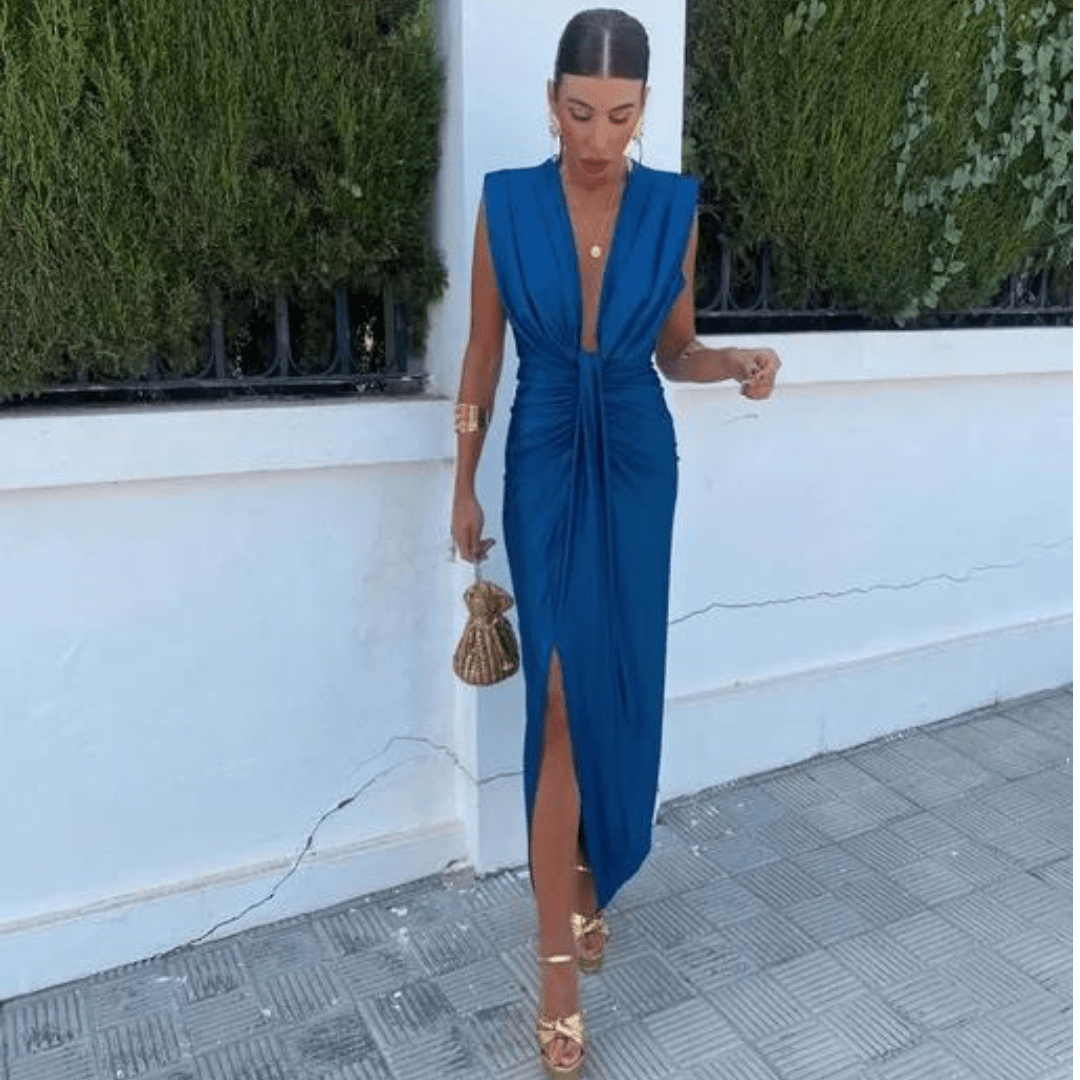 Isabelle - Party Dress with Deep V-Neck