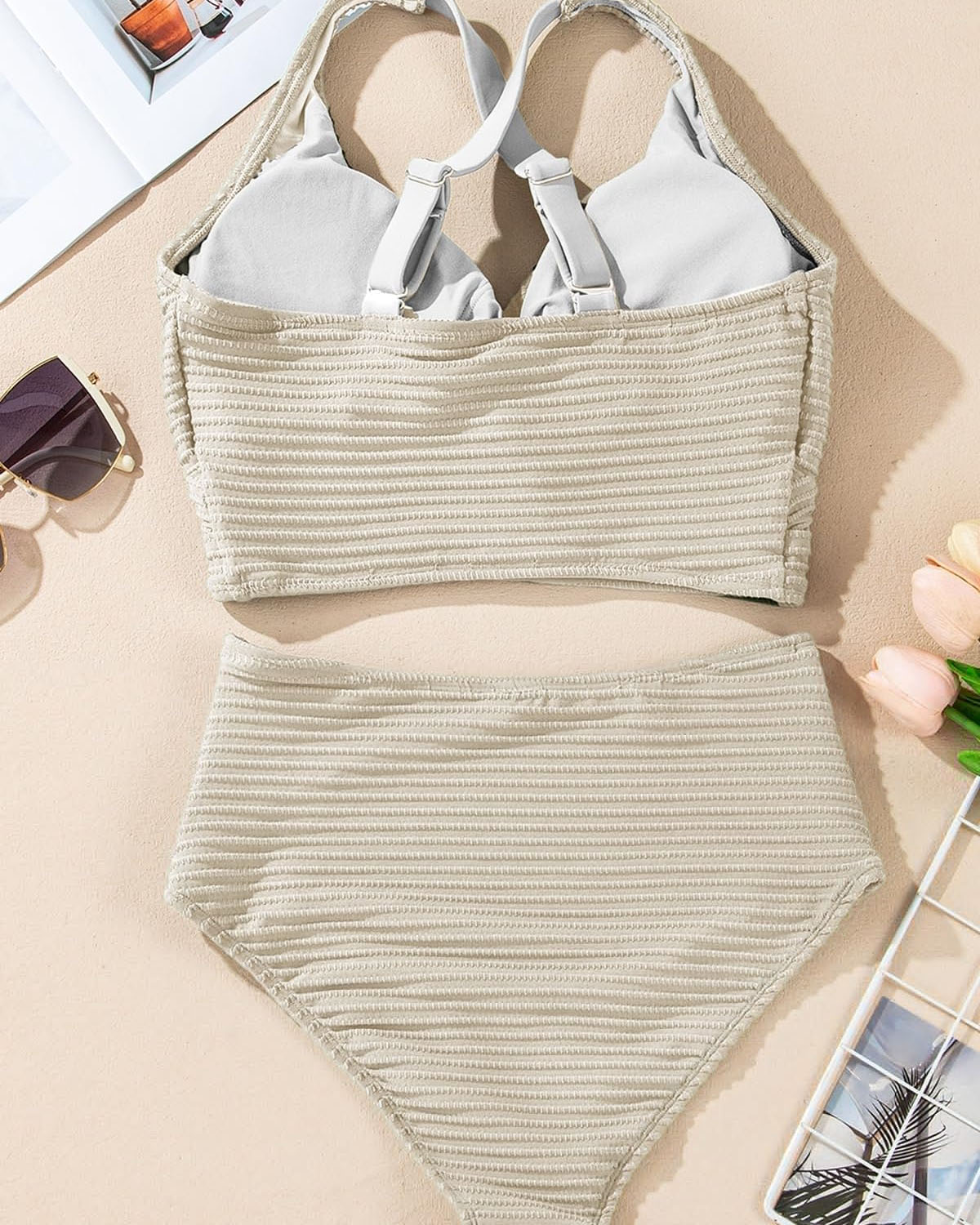 Ribbed Twist Bikini Set