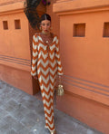 Santorini - Long Dress Made of Yarn