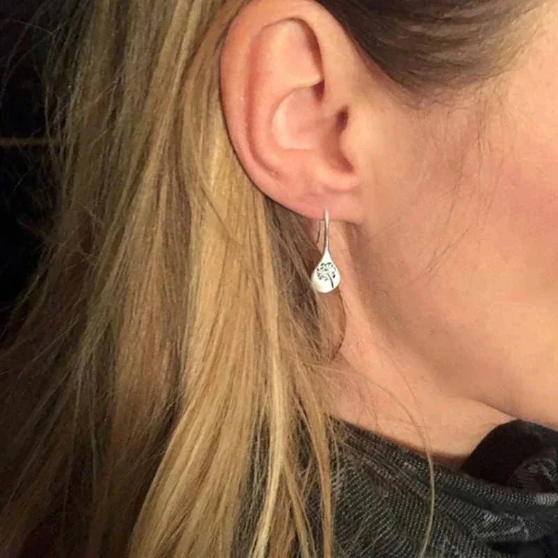 Sterling Silver Dandelion Earrings