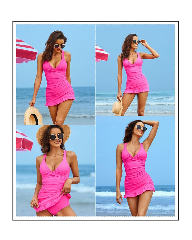 Swimdress – Shaping Swimsuit with Ruffles