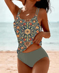 Timeless Double-Strap Printed Tankini