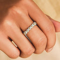 Daisy Ring in Silver and Hand-Painted Enamel